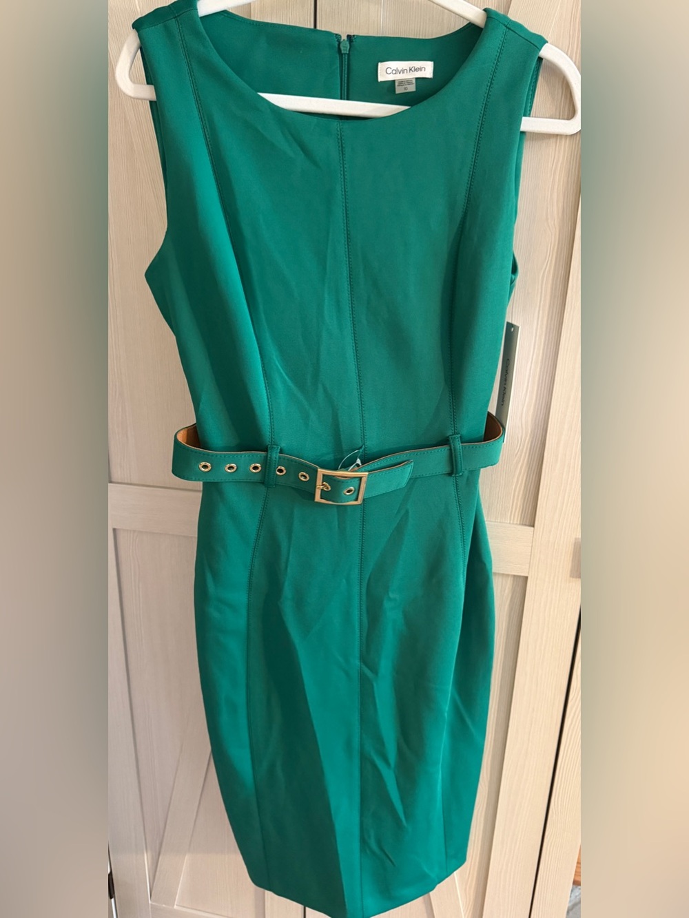 Calvin Klein Belted Sheath Dress